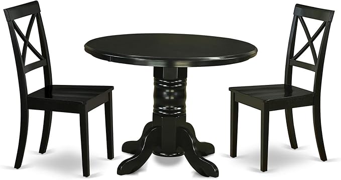 East West Furniture SHBO3-BLK-W 3 Piece Dining Room Furniture Set Contains a by EastWestFurniture