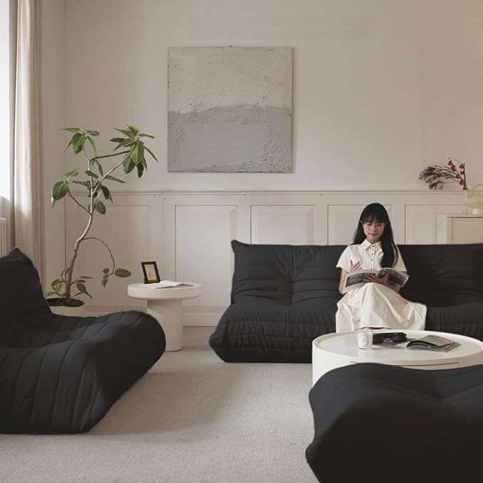 Luxury Sofa Couch Chair, Lazy Floor Seating, Fireside Bean Bag Chair, Ergonomic - Image 8