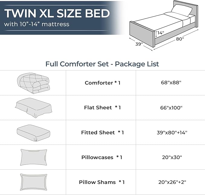 HEVUMYI Brown Twin-XL Comforter Set - Image 8