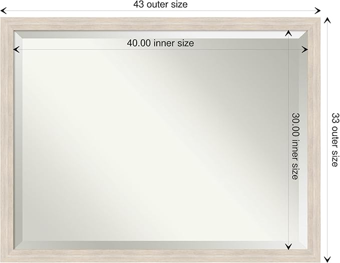 Amanti Art White Bathroom Mirror - Image 4