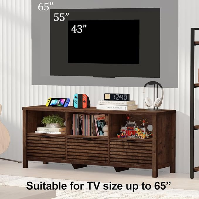 BON AUGURE TV Stand, Mid Century Modern Media Console - Image 3