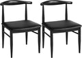Yaheetech Dining Chairs Set of 2 Mid Century Modern Leather Dining Room Chairs by Yaheetech