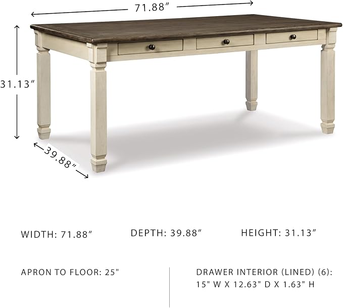 Signature Design by Ashley Bolanburg Farmhouse Dining Table - Image 3