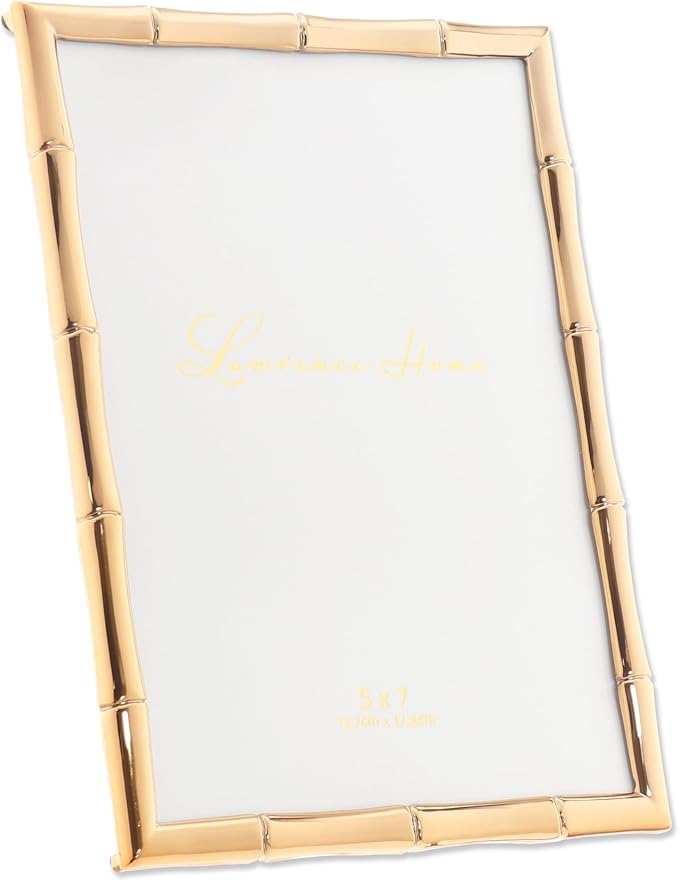 Lawrence Frames 5" W x 7" H Gold Metal Picture Frame - Image 3