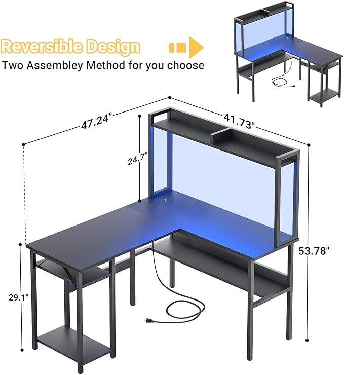 Unikito L Shaped Gaming Desk - Image 2