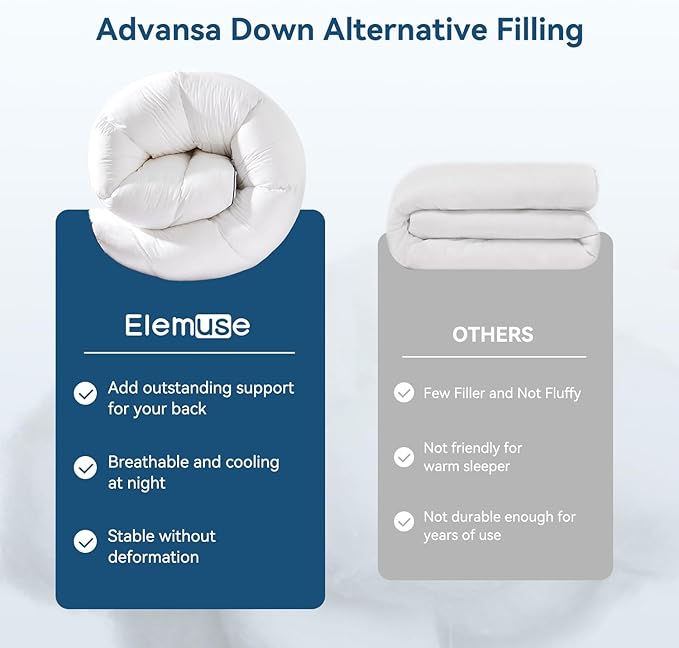 ELEMUSE California King Cooling Mattress Topper, Extra Thick 1300gsm Mattress - Image 6