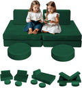 MeMoreCool 8-Piece Modular Kids Play Couch – Green Convertible Foam Toddler Sofa by MeMoreCool