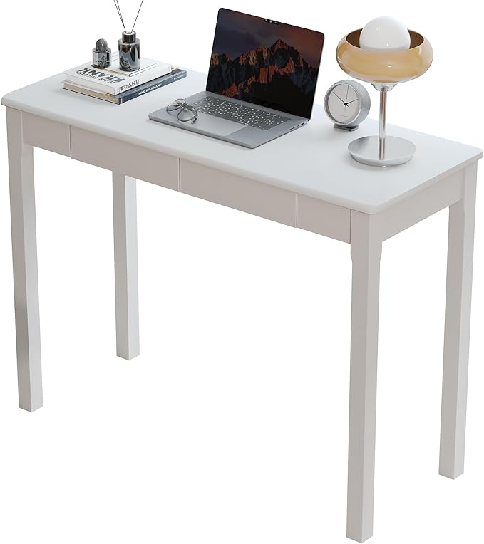 Solid Wood Desk with Drawers by ENPKLUTE