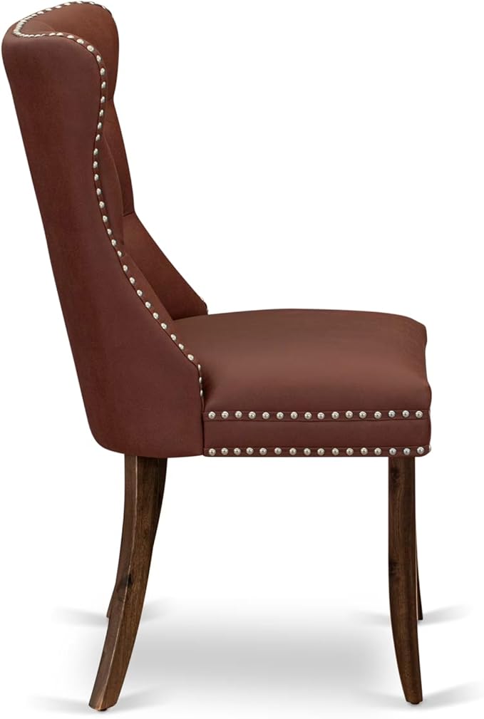 I5DA5-50N-26 5-Pc Kitchen Table Set Contain a Wooden Table and 4 Burgundy - Image 12