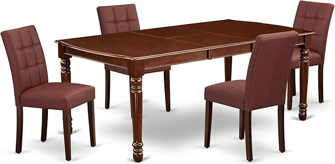 East West Furniture DOAS5-MAH-26 5 Piece Dining Room Table Set Includes A by EastWestFurniture