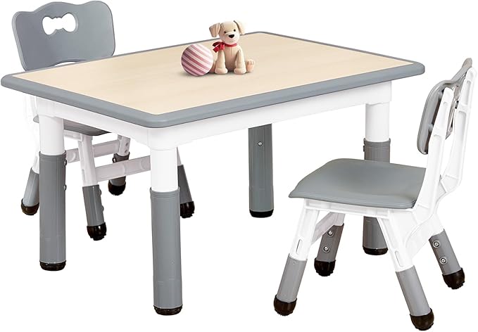 FUNLIO Kids Table and 2 Chairs Set by FUNLIO