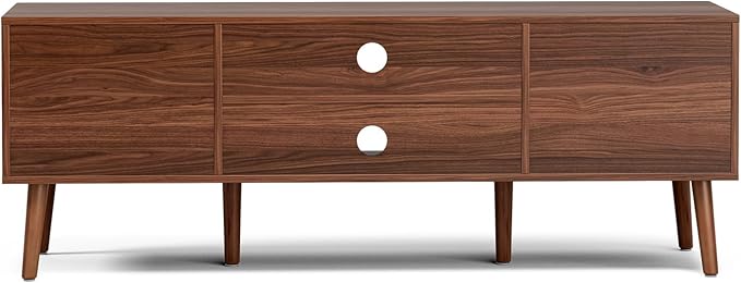 TV Stand for Living Room, Mid Century Modern Entertainment Center for 55/60/65 - Image 7
