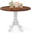 COSTWAY Round Dining Table for 4, 39 inch Kitchen Table by COSTWAY