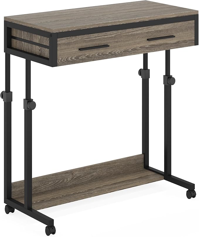 Tribesigns Portable Desk with Drawers, Mobile Laptop Desks with Wheels - Image 9
