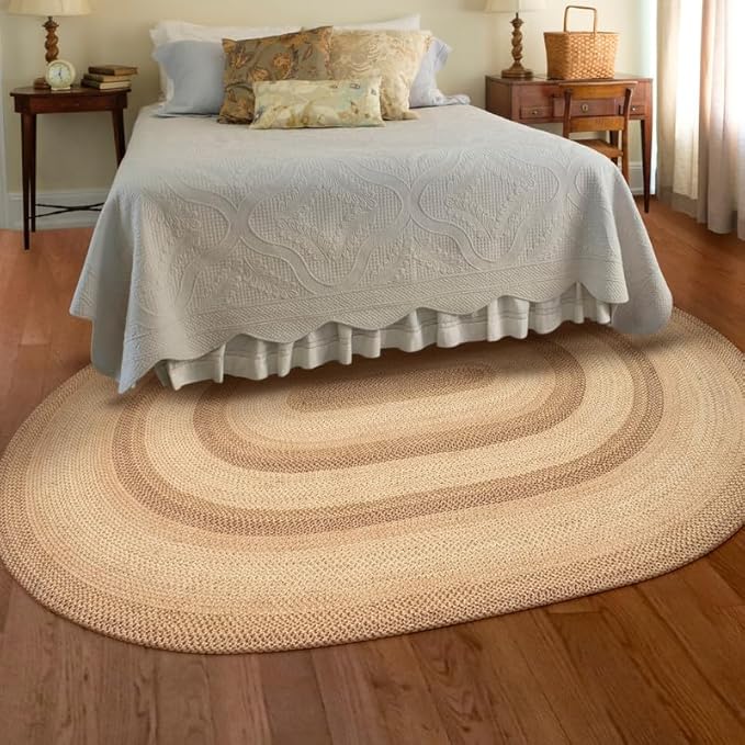 Cookie Dough Brown Area Rugs 4x6' – Large Farmhouse Rugs by Homespice