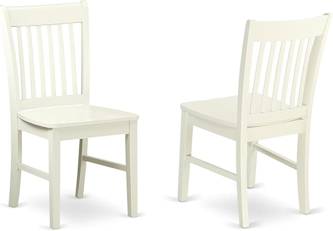 East West Furniture HBNF3-LWH-W 3 Piece Dining Room Furniture Set Contains a - Image 4
