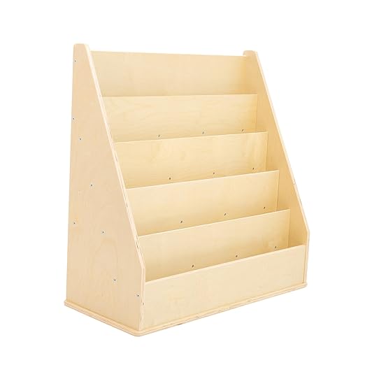 Factory Direct Partners 13132-NT Birch Book Display Stand, 5-Shelf Storage - Image 4