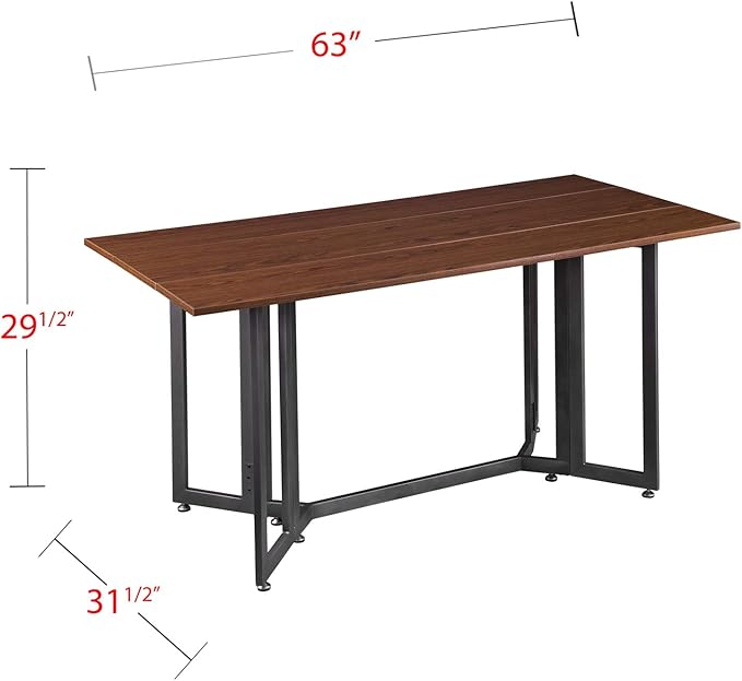 SEI Furniture Driness Drop Leaf Convertible Console to Dining Table, Dark - Image 3