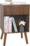 Mid Century Modern Nightstand, Wood Bedside Table by Fultyle