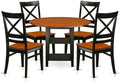 East West Furniture SUQU5-BCH-W 5 Piece Modern Dining Table Set Includes a by EastWestFurniture