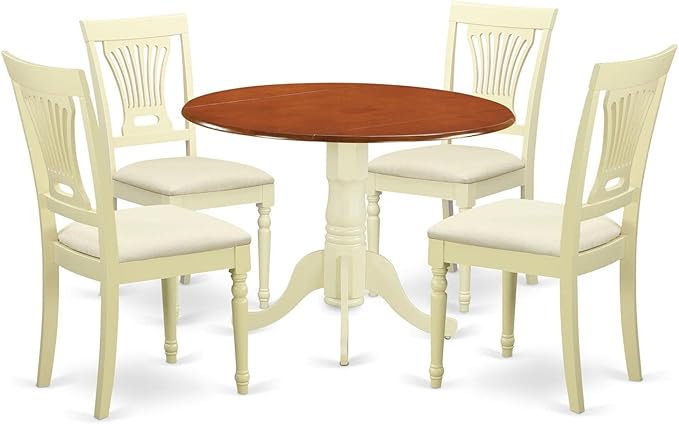 East West Furniture DLPL5-BMK-C 5 Piece Dinette Set by EastWestFurniture