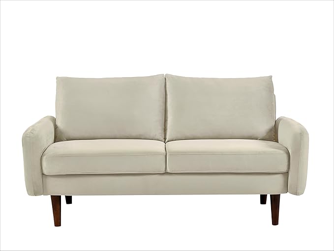 Container Furniture Direct Kent Velvet Loveseat Sofa - Image 2