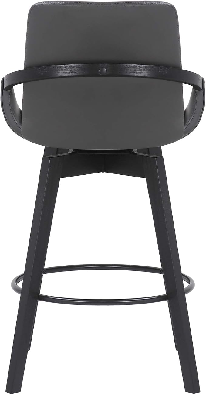 Armen Living Baylor Mid Century Modern Swivel Bar Stool - Image 6