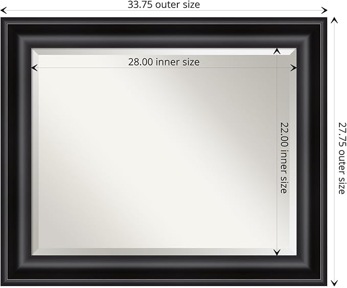 Amanti Art Black Bathroom Mirror - Image 4