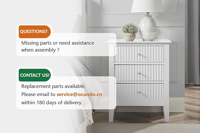 OCANDO White Bed Side Table - Image 9