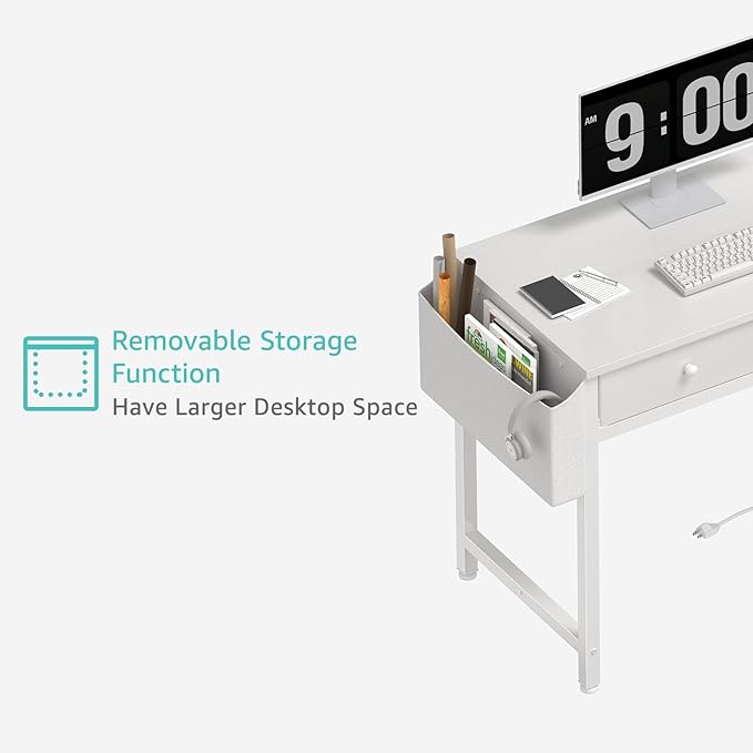 DLisiting Small White L Shaped Desk - Image 8