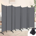 Room Divider 8 Panel Room Dividers/Wheels, Fabric Room Divider Panel by HOMSCREENER