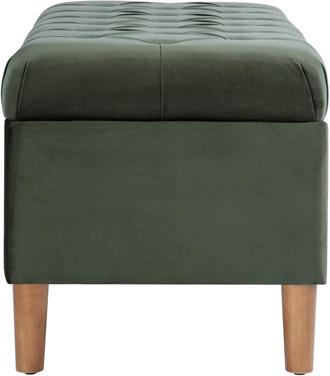 HomePop Home Decor | Tufted Ainsley Button Storage Ottoman Bench - Image 12