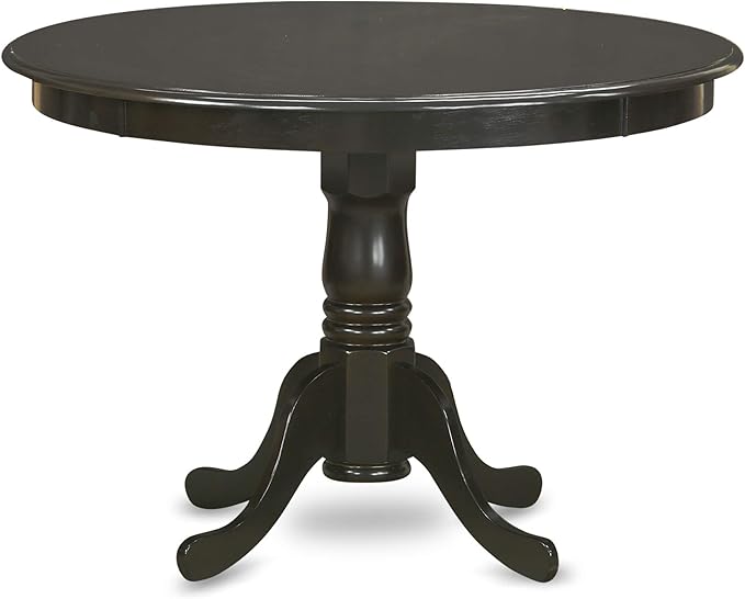 East West Furniture HLCA3-CAP-W 3 Piece Dining Set Contains a Round Dining Room - Image 3