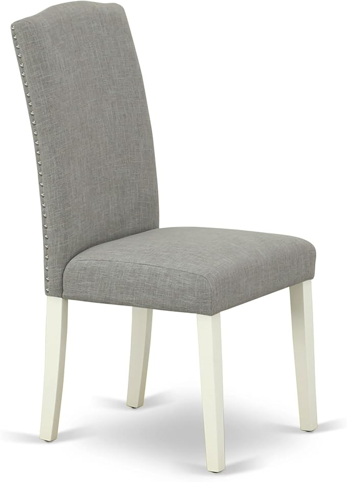 East West Furniture ANEN5-LWH-06 5 Piece Dining Room Furniture Set Includes a - Image 6