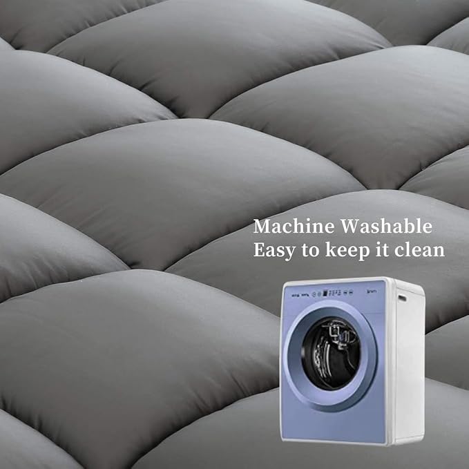 COONP Full Mattress Topper, Extra Thick Pillowtop, Cooling Plush Mattress Pad - Image 7