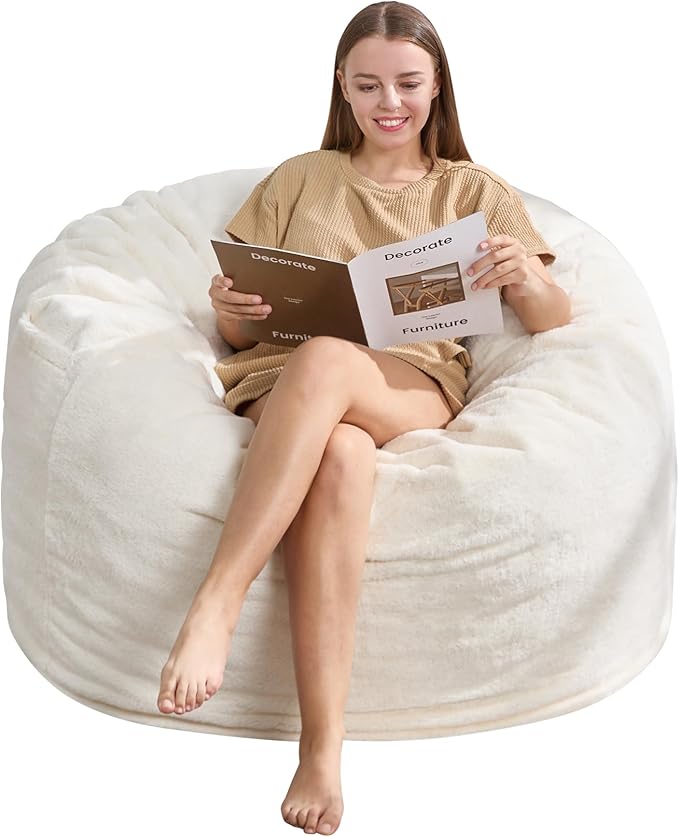 Hobestluk 3ft Bean Bag Chairs for Adults Large Beanbag Chair - Image 8