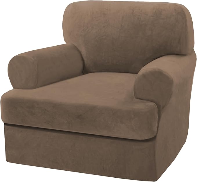 H.VERSAILTEX Sofa Cover 2 Piece T Cushion Armchair Slipcovers Thick Velvet by HVERSAILTEX