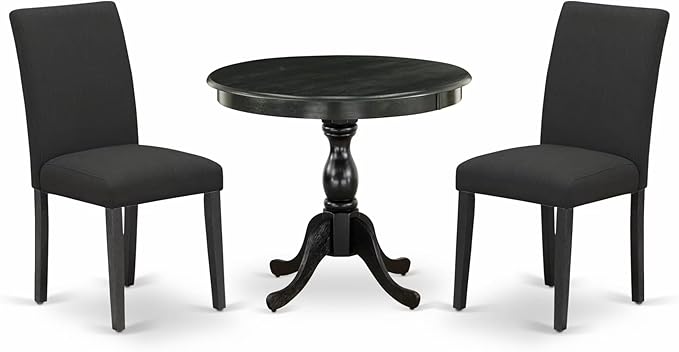 East West Furniture AMAB3-ABK-24 3 Piece Modern Dining Table Set Contains a by EastWestFurniture