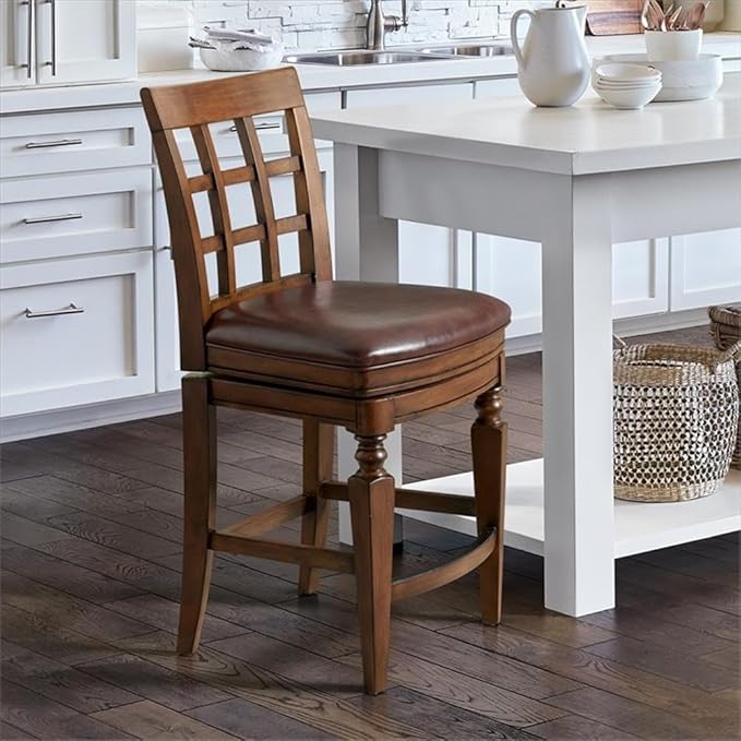 Napa Counter Height Stool with Back, Mahogany - Image 2