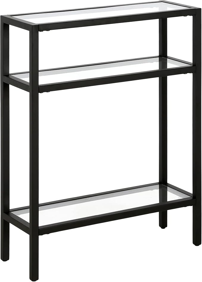 Henn&Hart 22" Wide Rectangular Console Table in Blackened Bronze, Entryway Table by HennHart