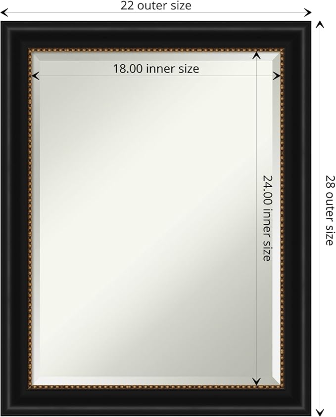 Amanti Art Black Bathroom Mirror - Image 4