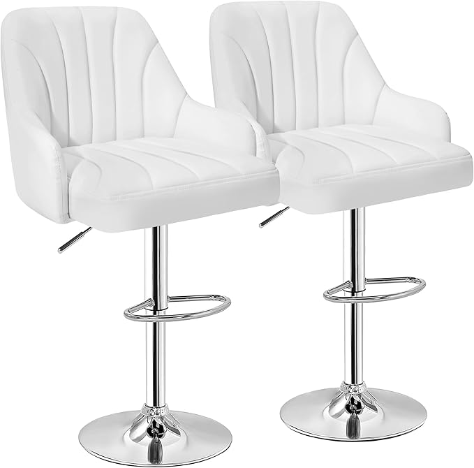 VECELO Bar Stools Set of 2, Adjustable Barstools, Counter Height Stools by VECELO