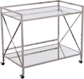 SEI FURNITURE Southern Enterprises Maxton Bar cart, Polished Silver by SEIFurniture