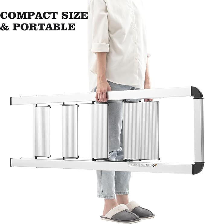 KINGRACK Aluminium 4 Step Ladder, Lightweight Step Stool - Image 5