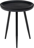 MH London Lydia Round Small End Table & Side Table Solid Wood, Nightstand by MHLondon
