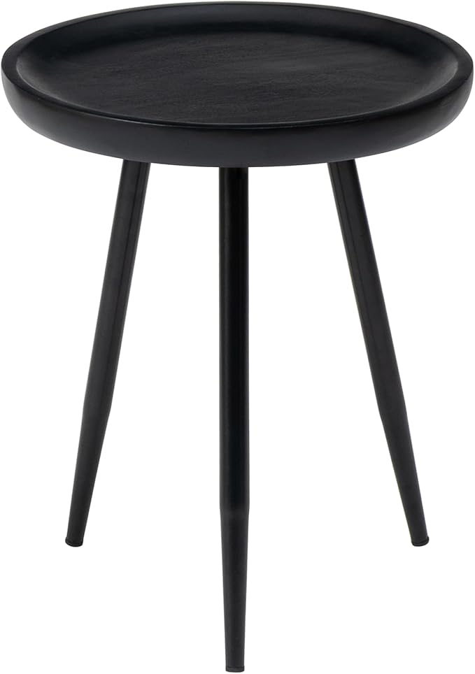 MH London Lydia Round Small End Table & Side Table Solid Wood, Nightstand by MHLondon