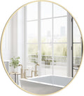 HOMECOOKIN Round Wall Mirror 24" Gold Circle Mirror by HOMECOOKIN