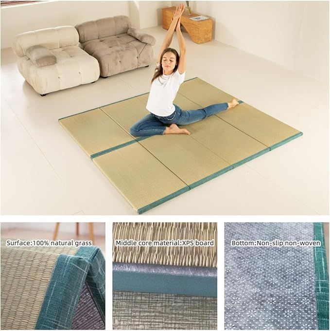 MustMat Japanese Floor Mattress Foldable Tatami Mats Folding Tatami Futon - Image 4