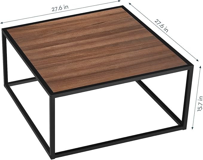 SAYGOER Farmhouse Coffee Table Rustic Wood Coffee Tables Mid Century Modern - Image 3