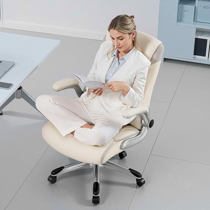COMHOMA Big and Tall Office Chair, High Back Leather Executive Chair - Image 2